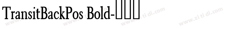 TransitBackPos Bold字体转换 TransitBackPos Bold字体转换